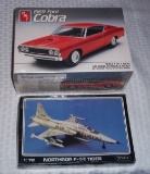 2 Sealed Model Kits AMT Ertl 1969 Ford Cobra 1/25 1990 w/ Starfix 1:72 Northrup F-5E Tiger Plane