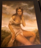 Vinciata Joseph Wallace King Broken Silence Painting Nude Nipple Naked Vintage Art 18+ Sexy 18x24