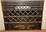 Vintage Plastic Milk Crate Dairy Advertising Lewes DE Black