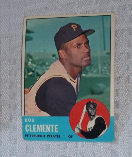 Vintage 1963 Topps Baseball Card #540 Roberto Clemente Pirates HOF High BV $$