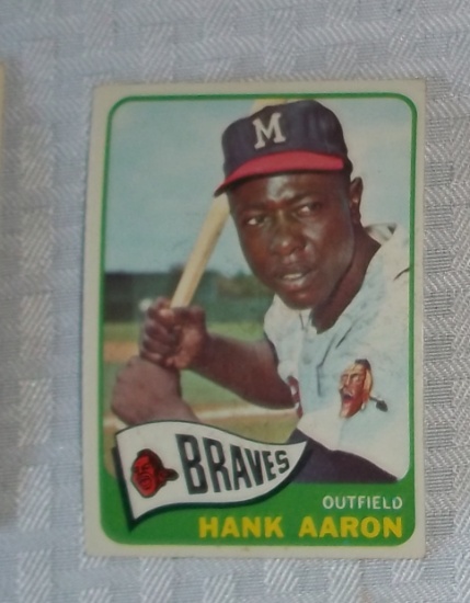 Vintage Topps MLB Baseball Card 1965 Topps #170 Hank Aaron Braves HOF High BV $$