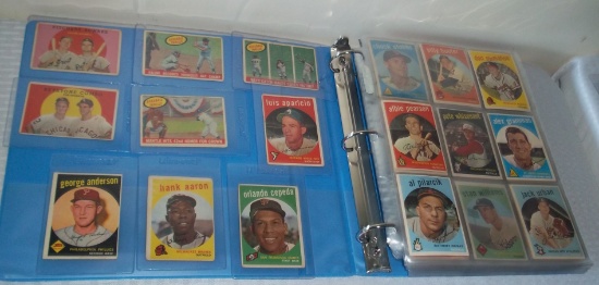 1959 Topps MLB Baseball Starter Card Set 201/572 Cards Album Stars HOFers RCs Aaron Aparicio Mantle