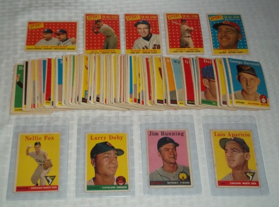 1958 Topps Baseball Card Starter Set 154/494 All Different Stars HOFers Rookies Lot
