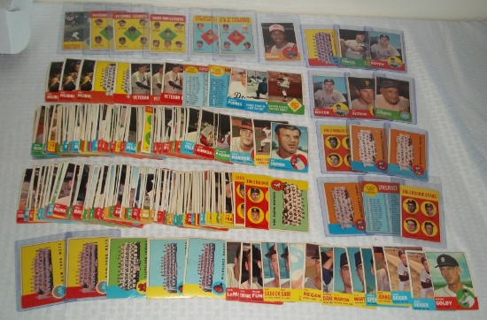 1963 Topps Baseball Starter Set 267 Cards Lot Doubles Many Stars HOFers RCs w/ Some Rare 6th Series