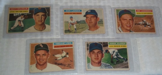 Vintage 1956 Topps Baseball Starter Set 92/340 All Different Cards Stars Killebrew Fox HOFers MLB