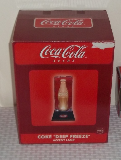 Brand New Coke Coca-Cola Deep Freeze Accent Lamp Heavy Works