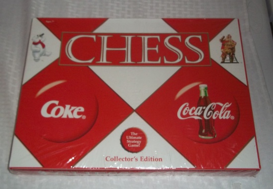 Brand New Collector's Edition Coke Coca-Cola Santa Claus Chess Game Sealed