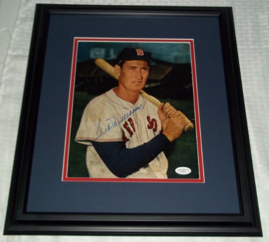 Ted Williams Autographed Signed Magazine Photo 9x11 Framed & Matted Full JSA Letter COA LOA Red Sox