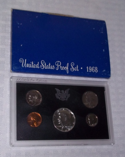 U.S. Mint Proof Coin Set Sealed 1968 Silver Investment