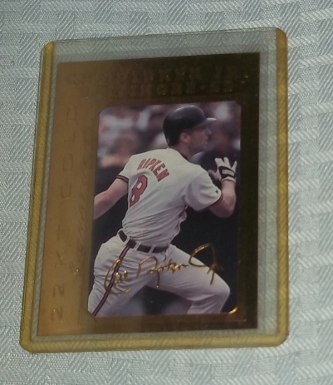 1995 Limited Edition 22KT Gold Signature Baseball Card Cal Ripken Jr Orioles HOF