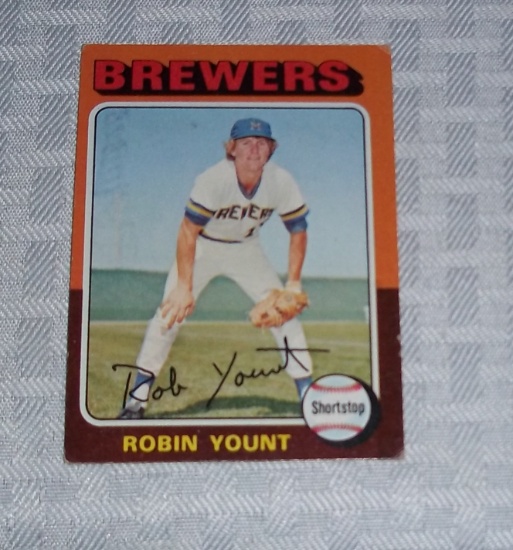 Key Vintage 1975 Topps Baseball Rookie Card #223 Robin Yount Brewers HOF RC