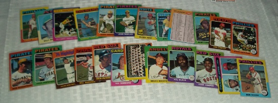 1975 Topps Baseball Card Lot 20+ Cards Stars Carlton Kaline Brock Team HOFers