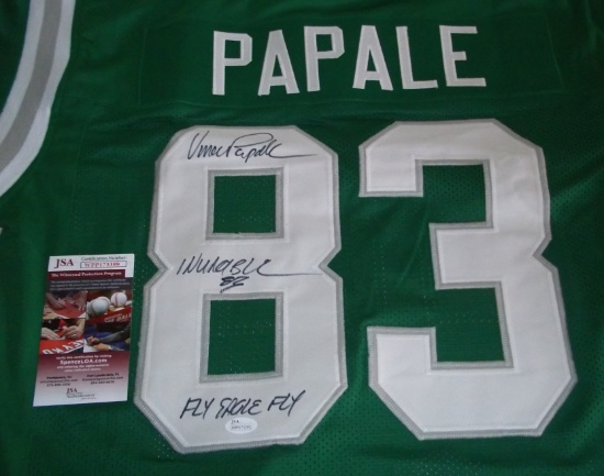 Vince Papale Autographed Signed Stitched NFL Football Eagles Jersey JSA COA 2 Inscriptions