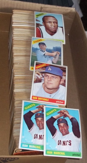 Vintage 1966 Topps Baseball Card Lot 600+ Cards Stars Semi Rookies Teams Mid Grade Huge Value