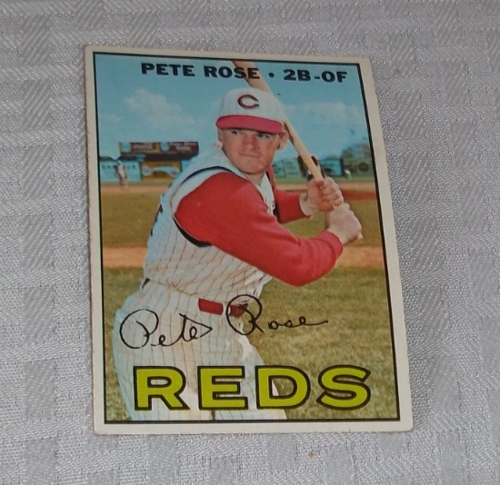Vintage 1967 Topps Baseball Card #430 Pete Rose Reds