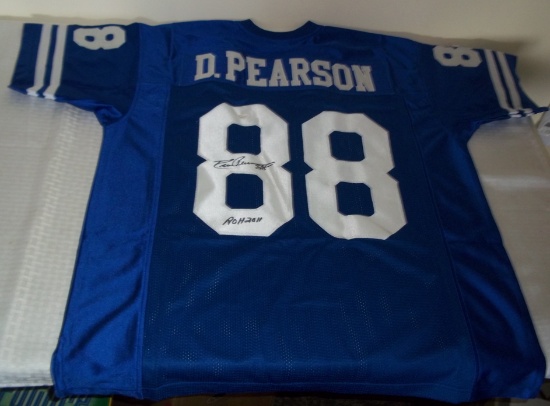 Drew Pearson Autographed Signed NFL Football Cowboys Jersey JSA Custom ROH Ring Of Honor Inscription