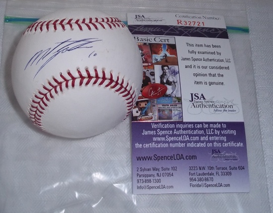 Miguel Tejada Autographed Orioles ROMLB Ball JSA COA MLB Baseball