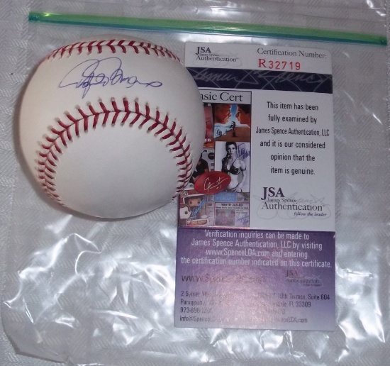 Rafael Palmeiro Autographed Orioles ROMLB Ball JSA COA MLB Baseball