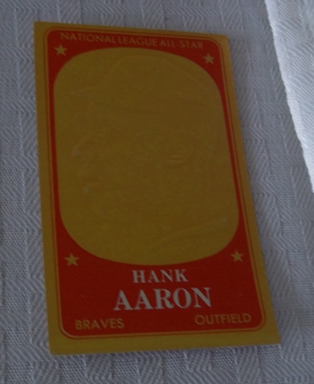 Vintage 1965 Topps Embossed Baseball Card #59 Hank Aaron Braves Really Nice Condition HOF