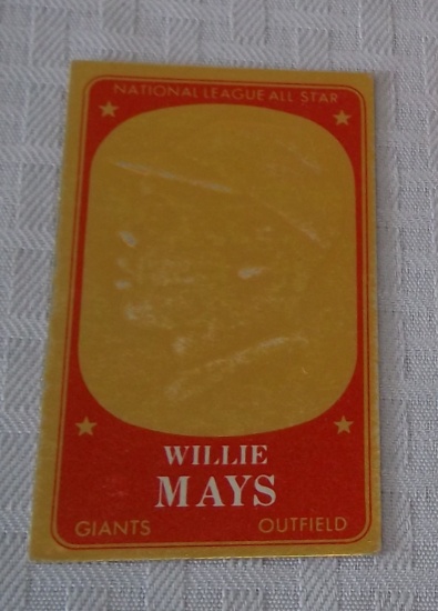 Vintage 1965 Topps Embossed Baseball Card #27 Willie Mays Giants HOF