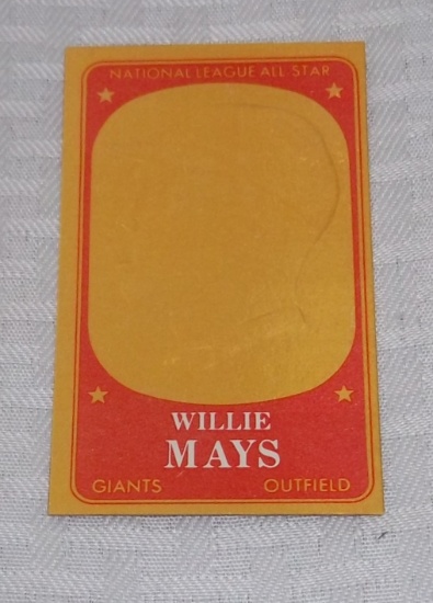 Vintage 1965 Topps Embossed Baseball Card #27 Willie Mays Giants HOF Nice