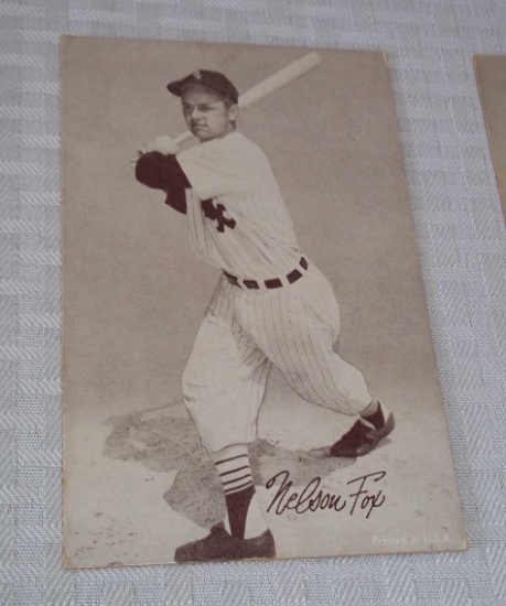 Vintage Nellie Fox 1962 Stat Back Arcade Exhibit Card MLB Baseball White Sox HOF
