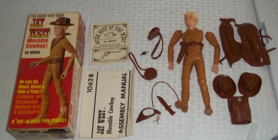 Vintage Marx Best Of The West Lot Figure Weapons Accessories Jay w/ Paperwork Box