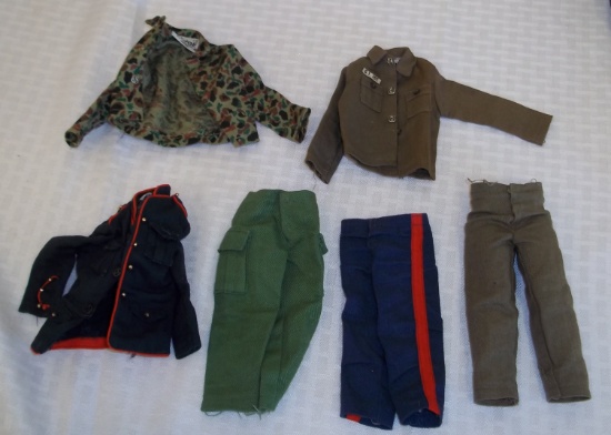 12 Vintage Hasbro G.I. Joe Clothing Lot 1966 - 1970 Shirts Coats Pants Original Tags