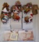 9 Christmas Campbell's Soup Ornament Lot MIB Bears Wagons + Extras