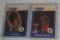 1988 Kenner Starting Lineup SLU NBA Card Pair Michael Jordan & Larry Bird Rare HOF
