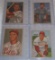 4 Vintage 1952 Bowman Baseball All Phillies Card Lot