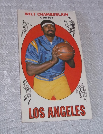 Vintage 1969-70 Topps Baseball #1 Card Wilt Chamberlain Tall NBA Basketball HOF Lakers