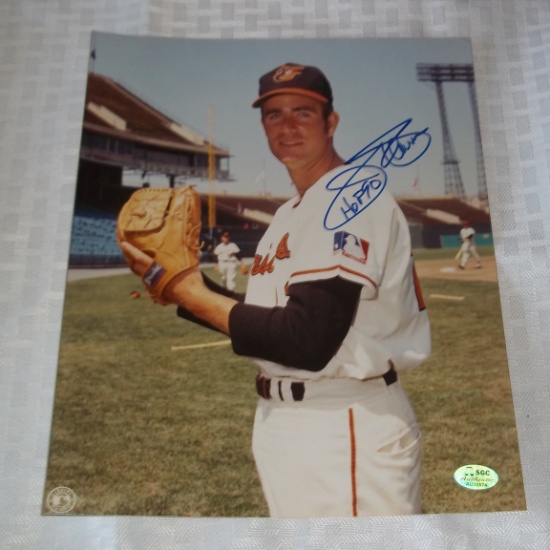Jim Palmer Autographed Signed 8x10 Photo Orioles HOF Inscription SGC COA Sticker