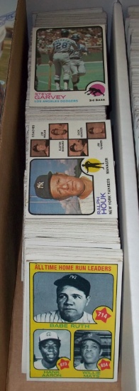 Vintage 1973 Topps Baseball Card Lot Starter Set 445 Different Cards Stars HOFers Solid Condition