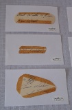 3 Autographed Signed Index Card Cuts JSA Sticker Baseball Noren Heffner Wood