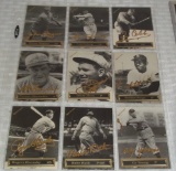 1993 Spectrum MLB Baseball Gold 24k 10 Card Set Ruth Cobb Gehrig Young