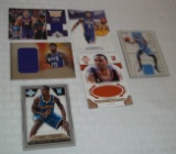 6 Game Used NBA Basketball Card Lot Durant Gasol Ball Jersey