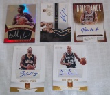5 Autographed Signed NBA Basketball Insert Card Lot Bowen Hill /15 Gortat
