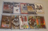 10 Autographed Football Insert Cards Lot NFL #'d