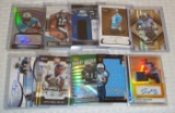 10 NFL Football Autographed Relic RC Lot Jersey GU Titans & Panthers