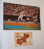 Vintage Baltimore Orioles 1977 & 1978 Photo Album Pocket Schedule