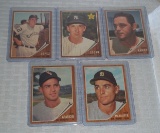 Vintage 1962 Topps Baseball 5 Card Lot w/ Aparicio