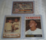 3 Vintage Topps Roger Maris Yankees Baseball Card Lot 1962 1964 Low Grade HOF