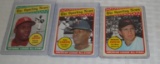 3 Vintage 1969 Topps Baseball All Star Card Lot Rod Carew Bob Gibson Brooks Robinson HOF