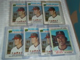 1977 & 1978 Topps Baseball 7 Card Lot Nolan Ryan Record Breaker Cards Angels HOF