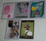 5 NFL Football Relic Jersey Printing Plate Lot #'d