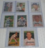 8 Vintage 1951 Bowman Baseball Card Lot