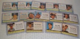 14 Vintage 1960s Post Cereal Baseball Card Lot Hand Cut