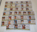 Vintage 1961 Post Cereal Baseball Card Lot 34 Different Cards Nicely Hand Cut