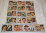 16 Different Vintage 1956 Topps Baseball Card Lot w/ Fox Klu